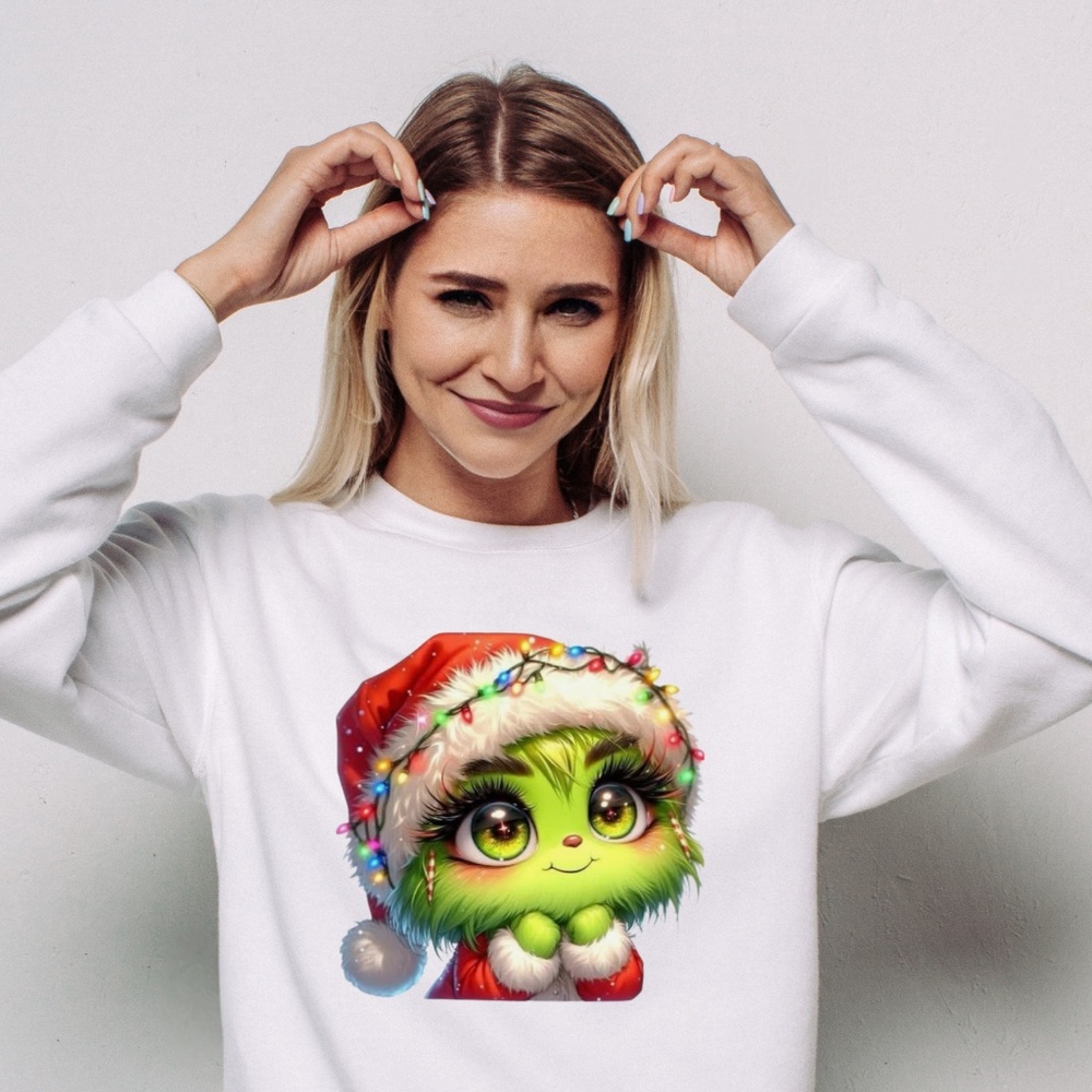 Cotton poly blend baby Grinch Sweatshirt